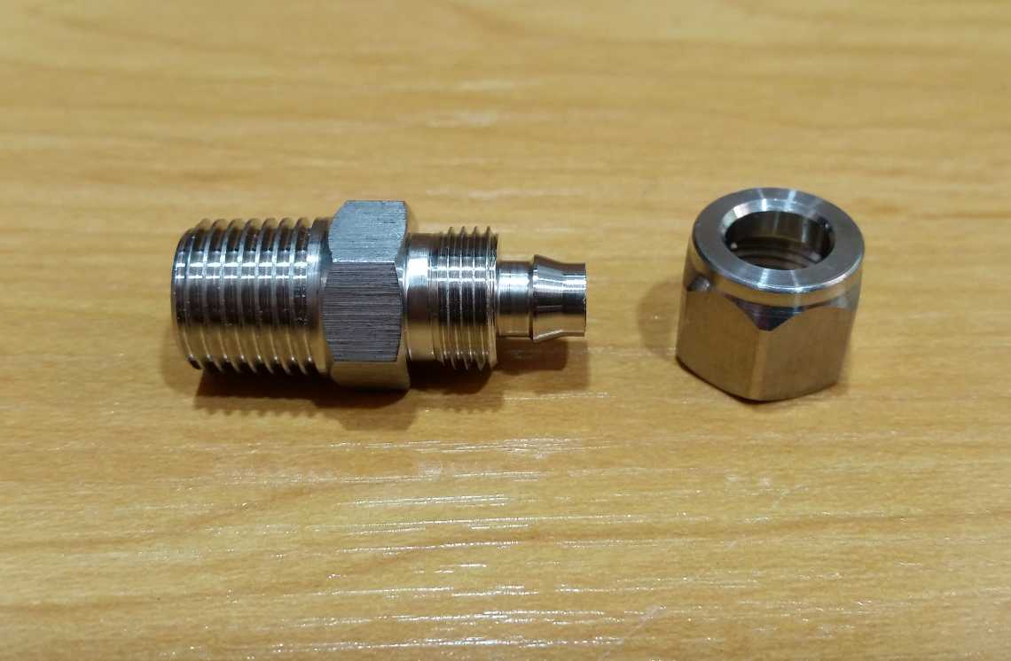 1/4 BSP Male Push Fit Nut Lock